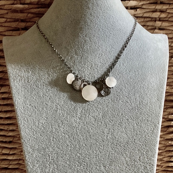 SILPADA Sterling Mother Of Pearl Coin Necklace 925 - Picture 6 of 10